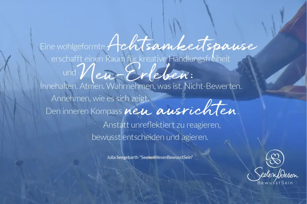 Eine wohlgeformte Achtsamkeitspause…
